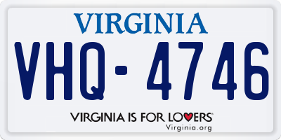 VA license plate VHQ4746