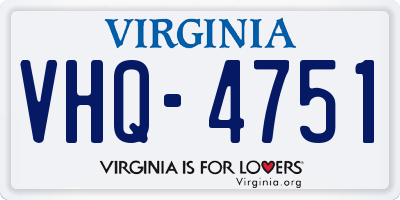 VA license plate VHQ4751