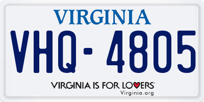 VA license plate VHQ4805