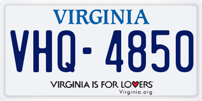 VA license plate VHQ4850