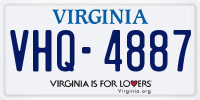 VA license plate VHQ4887