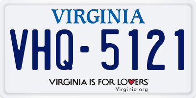 VA license plate VHQ5121