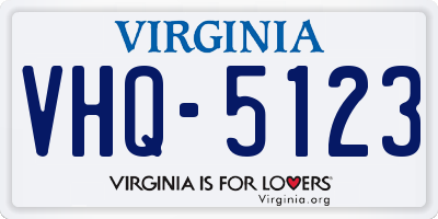 VA license plate VHQ5123