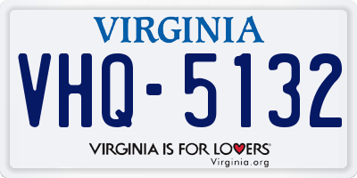 VA license plate VHQ5132