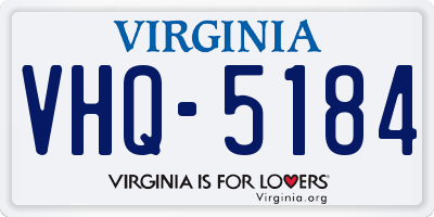 VA license plate VHQ5184