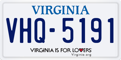 VA license plate VHQ5191