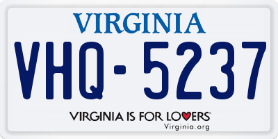 VA license plate VHQ5237