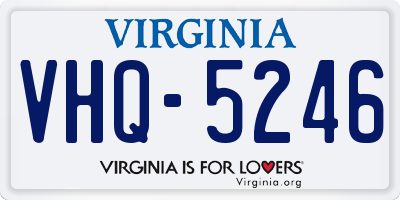 VA license plate VHQ5246