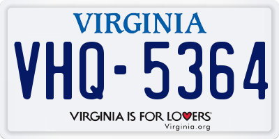 VA license plate VHQ5364