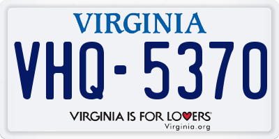 VA license plate VHQ5370