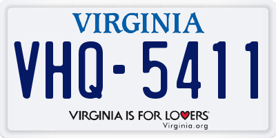 VA license plate VHQ5411