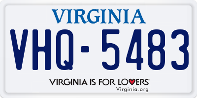VA license plate VHQ5483