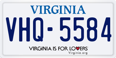 VA license plate VHQ5584