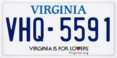 VA license plate VHQ5591