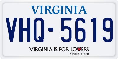 VA license plate VHQ5619