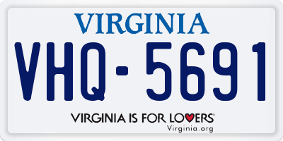 VA license plate VHQ5691