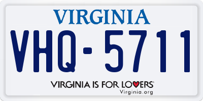 VA license plate VHQ5711