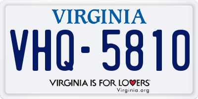VA license plate VHQ5810