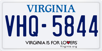 VA license plate VHQ5844