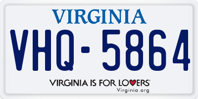 VA license plate VHQ5864