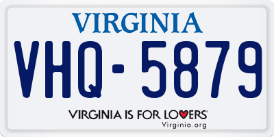 VA license plate VHQ5879