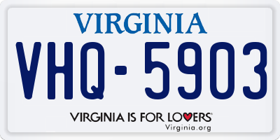 VA license plate VHQ5903