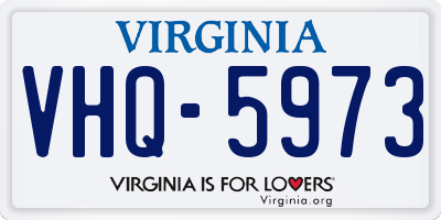 VA license plate VHQ5973