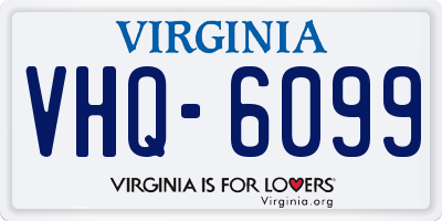 VA license plate VHQ6099