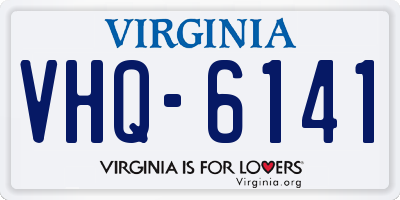 VA license plate VHQ6141