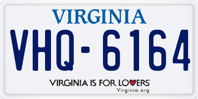 VA license plate VHQ6164