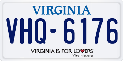 VA license plate VHQ6176