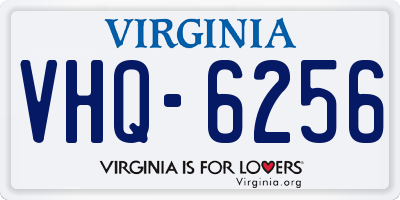 VA license plate VHQ6256