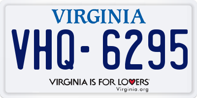 VA license plate VHQ6295