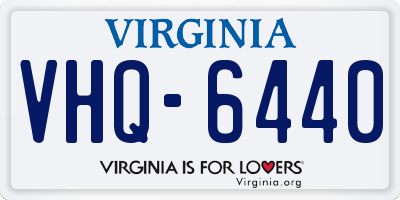 VA license plate VHQ6440