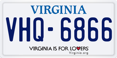 VA license plate VHQ6866