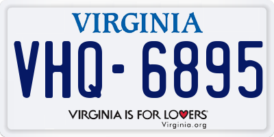 VA license plate VHQ6895