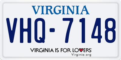 VA license plate VHQ7148