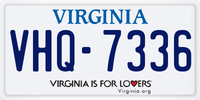 VA license plate VHQ7336