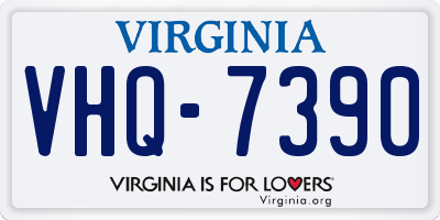 VA license plate VHQ7390