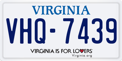 VA license plate VHQ7439