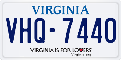 VA license plate VHQ7440
