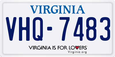 VA license plate VHQ7483