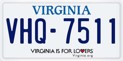 VA license plate VHQ7511