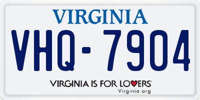 VA license plate VHQ7904