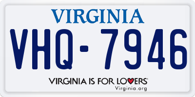 VA license plate VHQ7946