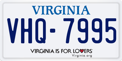 VA license plate VHQ7995