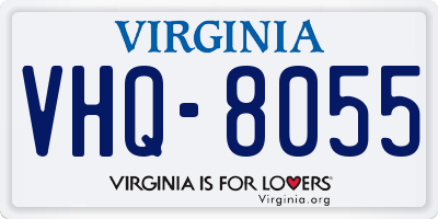 VA license plate VHQ8055
