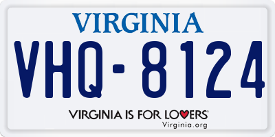 VA license plate VHQ8124