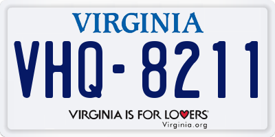 VA license plate VHQ8211