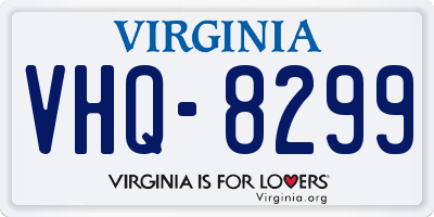 VA license plate VHQ8299